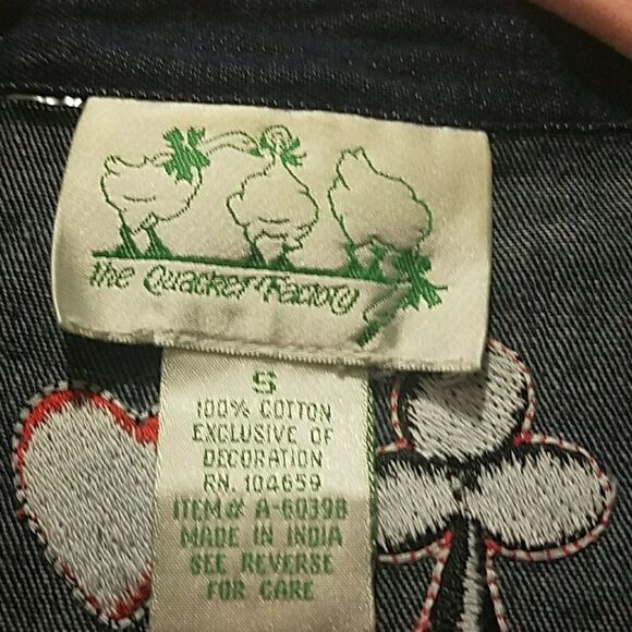 Quaker Factory casino bingo gambling top Sz S NEW - Picture 3 of 4